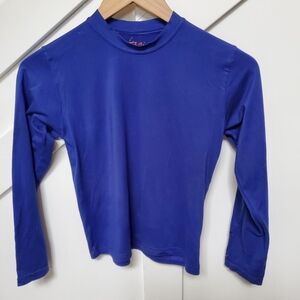 Blue Long Sleeve Hockey Base Layer Top